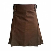 preiswerte Unterteile-Streetwear Stilvoll Klassicher Stil Rock Schottische Nutzkilts Ren Faire Niete Plissiert Einfarbig Herren Keltisch Karneval Party Halloween Rock Ganzjahresmode