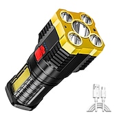 זול פנסים-5 LED פנס בהיר רב תכליתי חיצוני נייד תאורה צדדית cob אור עבודה usb נטען
