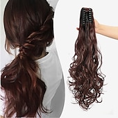 economico Code-Gancio Code Classico / sintetico / Facile da indossare Capelli sintetici Pezzo di capelli Estensione capelli Ondulato / Onda naturale 22 pollici Festa / Serata / Da tutti i giorni / Da mare