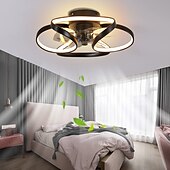 cheap Ceiling Fan Lights-LED Ceiling Fans Dimmable with Remote Contral Flower Design 55cm Flush Mount Ceiling Lamp Acrylic Lampshade Chandelier Bedroom Living Room