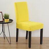 cheap Dining Chair Cover-Dining Chair Cover Burgundy Farmhouse Stretch Chair Seat Slipcover Spandex Washable Cover Kitchen Protector for Dining Room Wedding Ceremony Durable
