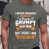 baratos Camiseta gráfica masculina-Homens Letra Estampas Abstratas Camiseta Camisetas gráficas Algodão Manga Curta Gráfico Camisa Preto Branco Azul Camiseta confortável Ao ar livre Rua Roupas de estilistas