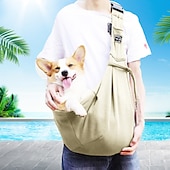 abordables Básicos de viaje para perros-Mochila plegable para perros, bolsa transpirable para mascotas, bolsa para mascotas, bandolera