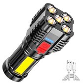זול פנסים-5 LED פנס בהיר רב תכליתי חיצוני נייד תאורה צדדית cob אור עבודה usb נטען