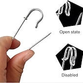 cheap Sewing &amp; Knitting &amp; Crochet-20pcs Large Safety Pins, 2.75&quot; Heavy Duty Blanket Pins Bulk Steel Spring Lock Pins Fasteners For Blankets Crafts Skirts Kilts Brooch Making