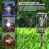 preiswerte Bodenlichter-Solar-Wegeleuchten, wasserdichte IP65-Solar-Gartenleuchten mit automatischem Ein- und Ausschalten für Gehwege, Höfe und Landschaftsdekoration