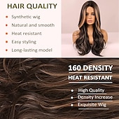 cheap Synthetic Trendy Wigs-Barbiecore Movie Wigs Blonde Highlight Wigs for Women 26 Inch Long Curly Synthetic Wigs Middle Part Blonde Highlights Hair Wigs Loose Wavy Wigs Heat Resistant