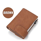 cheap Card Holders &amp; Cases-RFID Pop Up Credit Card Holder Wallet Men Business Card Case Slim Minimalist Trifold Credit Card Wallet for Women Card Holder Up