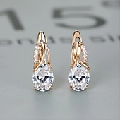 levne Náušnice-Dámské Zirkon Náušnice Klasika Drahocenný stylové Jednoduchý Náušnice Šperky Platinové barevné / Platinová olivově zelená / Platinová bílá Pro Svatební Párty 1 pár