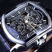 voordelige Mechanische Horloges-forsining retro heren mechanisch horloge luxe mode zakelijk automatisch skelet polshorloge heren mechanisch waterdicht horloge klok heren