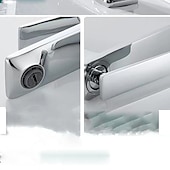 abordables Classiques-mitigeur lavabo mitigeur lavabo sur gorge, monobloc mitigeur céramique mitigeur lavabo avec flexible eau froide et eau chaude noir doré blanc chrome