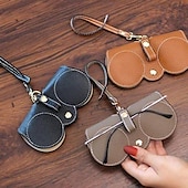 cheap Jewelry &amp; Cosmetic Storage-Leather Glasses Case Sunglasses Pouch, Portable Eyeglass Carrying Case, Cute men &amp; women, Multicolour