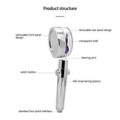 abordables appareils électroménagers-pommeau de douche à haute pression buse de pulvérisation à main à économie d&#039;eau pommeau de douche turbocompressé avec petit ventilateur fournitures de salle de bain