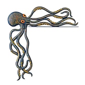 preiswerte Statuen-Oktopus-Harz-Ornament – handgefertigter Türkriecher aus recyceltem Kunstharz, passt perfekt zu Ihrem Terrassen- oder Wohnzimmertisch