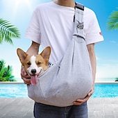 abordables Básicos de viaje para perros-Mochila plegable para perros, bolsa transpirable para mascotas, bolsa para mascotas, bandolera