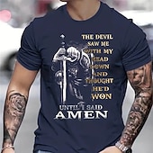 abordables T-shirt graphique pour hommes-Homme Chevaliers Templiers Impressions Graphiques T-shirt T-shirt graphique Coton Manche Courte Graphique Chemise Noir Blanche bleu marine T-shirt confortable Extérieur Rue Vêtements de créateurs de