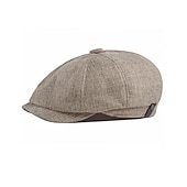billiga Huvudbonader för herrar-Herr Basker Newsboy hatt Svart Khaki grön Polyester Stylish 1920-talets mode Ledigt Utomhus Dagligen Utekväll Slät Solskyddskräm