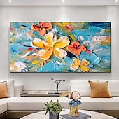 Handmade Oil Painting Canvas Wall Art Decor Original Colored flowers Abstract Scenery Painting for Home Decor With Stretched Frame/Without Inner Frame Painting 15