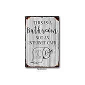 economico segno di latta in metallo-1pc sarcastico metallo targa in metallo decorazione del bagno decorazione della parete segni questo è il bagno non è un internet 20x30cm/8&#039;&#039;x12&#039;&#039;