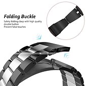 economico Cinturini per orologi Samsung-Cinturino per orologio  per Samsung Watch 3 45mm, Galaxy Wacth 46mm, Gear S3 Classic / Frontier, Gear 2 Neo Live Acciaio inossidabile Sostituzione Cinghia 22mm Lavoro Chiusura classica Polsino