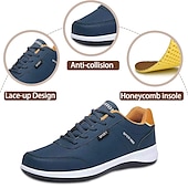 preiswerte Sneaker für Herren-Marineblaue Freizeit-Sport-Sneaker für Herren | leichte Sportschuhe mit Schnürung und bequemer Sohle | perfekt zum Laufen, Gehen und für den Alltag