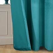 preiswerte Blackout -Vorhang-Verdunkelungsvorhang, Samt, Bauernhaus-Optik, Ösen, IKEA-Serie, Vorhangpaneele für Wohnzimmer, Schlafzimmer, Tür, Küche, Fensterbehandlungen, wärmeisoliert, Raumverdunkelung