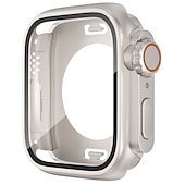 cheap Smartwatch Case-Watch Case Compatible with Apple Watch Series 8 7 41mm 45mm / Series 6 5 4 SE 40mm 44mm / Series 3 2 1 38mm 42mm Scratch Resistant All Around Protective HD Clear Tempered Glass / PC Watch Cover