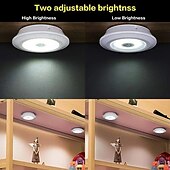 halpa Puck valot-3/6 kpl led kaapin alla oleva valo himmennettävä cob yövalo kaukosäätimellä kaappivalot vaatekaappi kaappi kaappi keittiöön