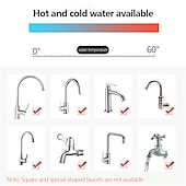 voordelige Kraansproeistukken-2 stks keuken waterfilter kraan hoofd vervanging, 360 verstelbare flexibele tap extender waterbesparende sproeier beluchter nozzle attachment diffuser badkamer accessoires