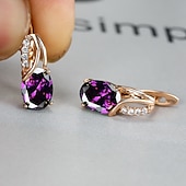 levne Náušnice-Dámské Zirkon Náušnice Klasika Drahocenný stylové Jednoduchý Náušnice Šperky Platinové barevné / Platinová olivově zelená / Platinová bílá Pro Svatební Párty 1 pár