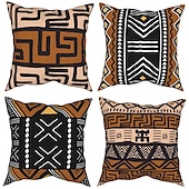 levne boho styl-1 ks Polyester Polštářový potah, Geometrický Retro Vinobraní Cikánský Obdélníkový Zip Polyester Tradiční Klasický