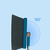 abordables Les fournitures de nettoyage-1 ensemble/2 pièces ensemble balai et pelle à poussière pour la maison, ensemble combiné pelle à poussière et balai droit, balayage des poils d&#039;animaux de sol en bois de cuisine de bureau, fournitures