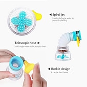 voordelige Kraansproeistukken-2 stks keuken waterfilter kraan hoofd vervanging, 360 verstelbare flexibele tap extender waterbesparende sproeier beluchter nozzle attachment diffuser badkamer accessoires