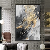 ieftine Picturi Abstracte-Confecționat Manual Hang-pictate pictură în ulei Pictat manual Vertical Abstract Contemporan Fără a cadru interior