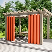 billiga Vattentäta gardiner-2 paneler utomhusgardiner vattentäta för inomhusbröllop uteplats tjock avskildhet grommet gardiner för bröllop sovrum, vardagsrum, veranda, pergola, cabana