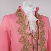 Недорогие Наряды-Ретро Средневековый Эпоха возрождения Пальто Брюки Инвентарь Принц барин Вышивка Вышивка Маскарадный костюм Муж. Королевский Карнавал Маскарад Для вечеринок Венецианский карнавал Взрослые