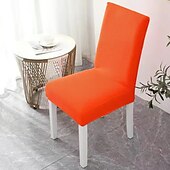 cheap Dining Chair Cover-Dining Chair Cover Burgundy Farmhouse Stretch Chair Seat Slipcover Spandex Washable Cover Kitchen Protector for Dining Room Wedding Ceremony Durable