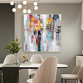 preiswerte Landschaftsgemälde-Handgefertigtes, handgemaltes Ölgemälde, Wandgemälde „Regentage“, originaler Regen, urbane Kunst, Regenschirmkunst, Ölgemälde, abstraktes Kunstwerk, Dekor, gerollte Leinwand, kein Rahmen, ungedehnt