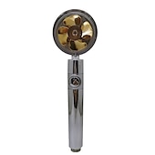 abordables appareils électroménagers-pommeau de douche à haute pression buse de pulvérisation à main à économie d&#039;eau pommeau de douche turbocompressé avec petit ventilateur fournitures de salle de bain