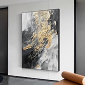 ieftine Picturi Abstracte-Confecționat Manual Hang-pictate pictură în ulei Pictat manual Vertical Abstract Contemporan Fără a cadru interior