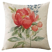 baratos estilo floral e plantas-4.0 pçs Poliéster Cobertura de Almofada, Imprimir Art Deco Vintage Lazer Quadrada Tradicional Clássico