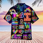 Herren Regenbogen Grafikdrucke Hemd Sommer Hawaiihemd Kurzarm Tropisch Mode Hawaiianisch Lässig Hawaiianisch Ausgehen Sommer Frühling Umlegekragen Druck Button-Down Schwarz Gelb Purpur Regenbogen preiswerte Vintage Hemd-Herren Regenbogen Grafikdrucke Hemd Sommer Hawaiihemd Kurzarm Tropisch Mode Hawaiianisch Lässig Hawaiianisch Ausgehen Sommer Frühling Umlegekragen Druck Button-Down Schwarz Gelb Purpur Regenbogen