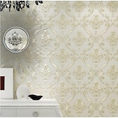 abordables Papel pintado-Fondos de pantalla frescos Papel tapiz de damasco floral mural de pared decoración del hogar revestimiento de paredes moderno clásico, material de tela no tejida adhesivo requerido papel tapiz,