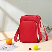 economico Borse a Tracolla-borsa a tracolla multitasche rossa da donna – borsa a tracolla leggera e versatile per l&#039;uso quotidiano e i viaggi