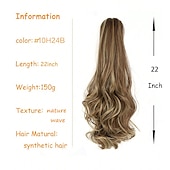 economico Code-Gancio Code Classico / sintetico / Facile da indossare Capelli sintetici Pezzo di capelli Estensione capelli Ondulato / Onda naturale 22 pollici Festa / Serata / Da tutti i giorni / Da mare