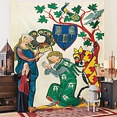 economico Arazzo Medievale-Arazzo Medievale Wall Art Grande Arazzo del Medioevo Muro Decorazione Fotografica Sfondo Coperta Tenda Decorazione Casa Camera da Letto Soggiorno