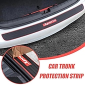 abordables Décorations pare-choc de voiture-Protecteur de seuil de porte de coffre de voiture universel autocollant de bande de caoutchouc autocollant de protection de pare-chocs arrière automatique barre de protection contre les rayures