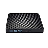 Недорогие Аудио и видео аксессуары-Внешний usb3.0dvd rw записывающий компакт-диск портативный оптический привод записывающее устройство плеер для портативных ПК macbook windows 7/8/10/11/xp/vista/linux os