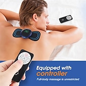 cheap Body Massager-LCD Display EMS Neck Stretcher Electric Massager 8 Mode Cervical Massage Patch Pulse Muscle Stimulator Portable Relief Pain