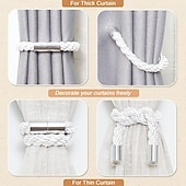 olcso Függönykiegészítők-mágneses függöny megkötős ablak, gyöngy gyöngyös függönytartók, csatos klip otthoni hálószobához irodai dekoratív függöny